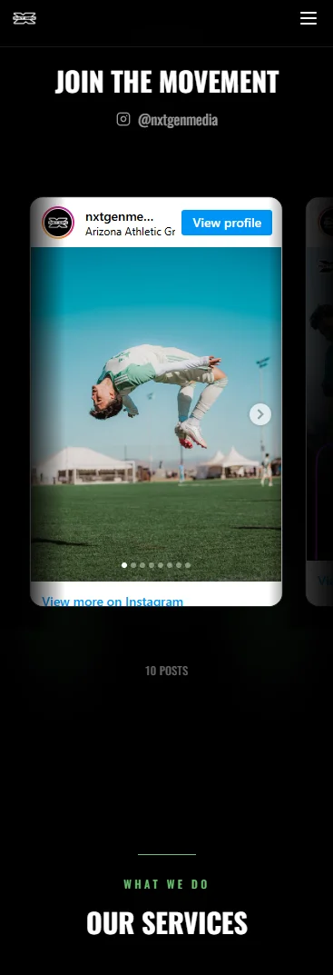 NXTGEN Media mobile view