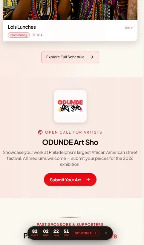 ODUNDE mobile view