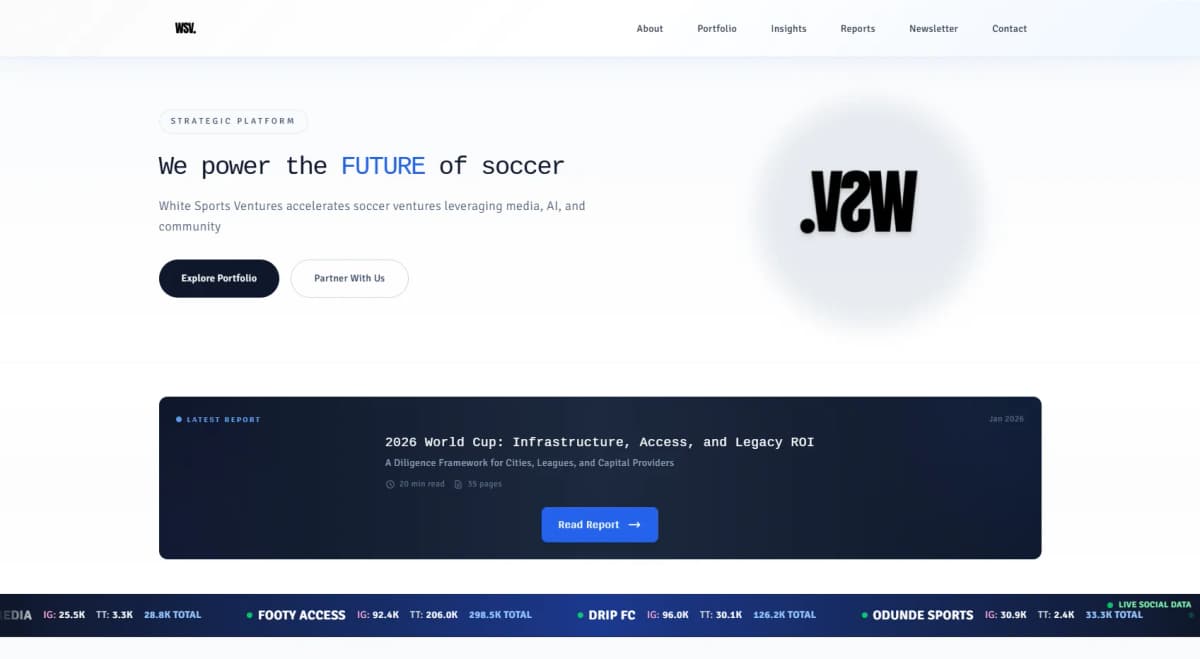 White Sports Ventures screenshot